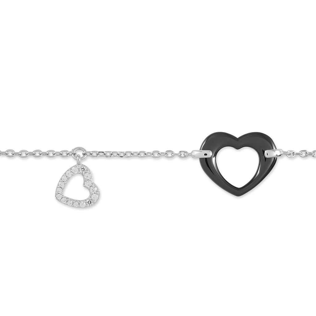 Bracelet Anissa Argent Blanc Céramique Et Oxyde De Zirconium