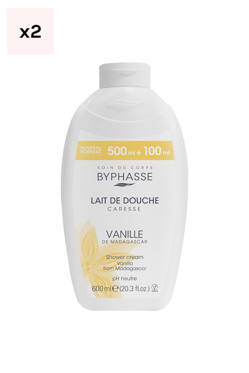 Laits de douche - Vanille de Madagascar - Caresse - 2 x 600 ml