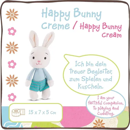 NICI Schlenker Hase Happy Bunnie creme, 15 cm
