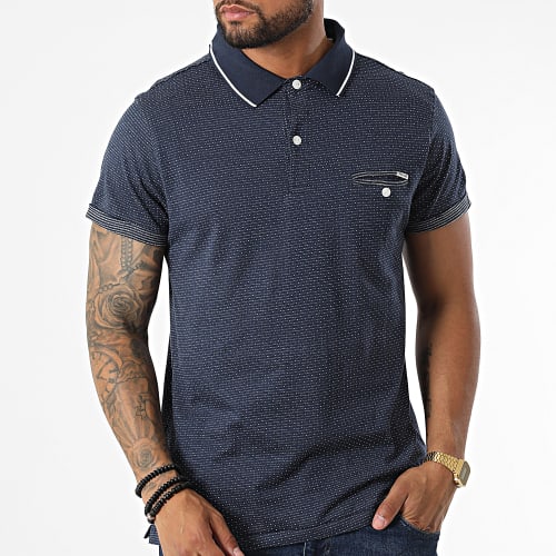 Polo Manches Courtes Novelito Bleu Marine