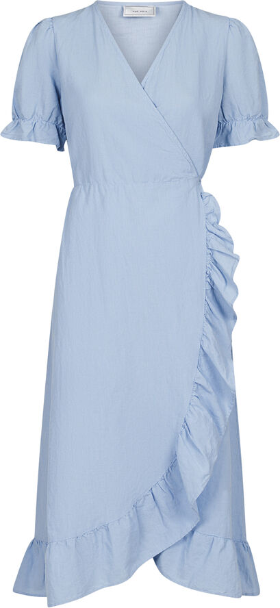 Neo Noir Marietta Linen Dress Light blue