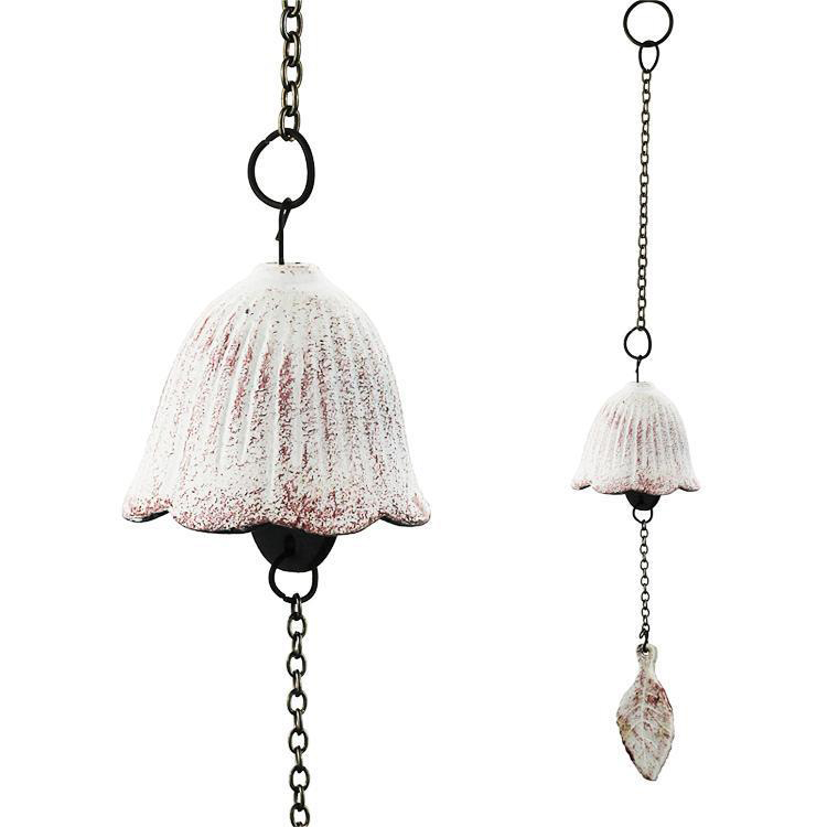 Windspiel Outdoor Retro Accessoire Garten Deko Traditionelle Japanische Glocke - Creme Weiss