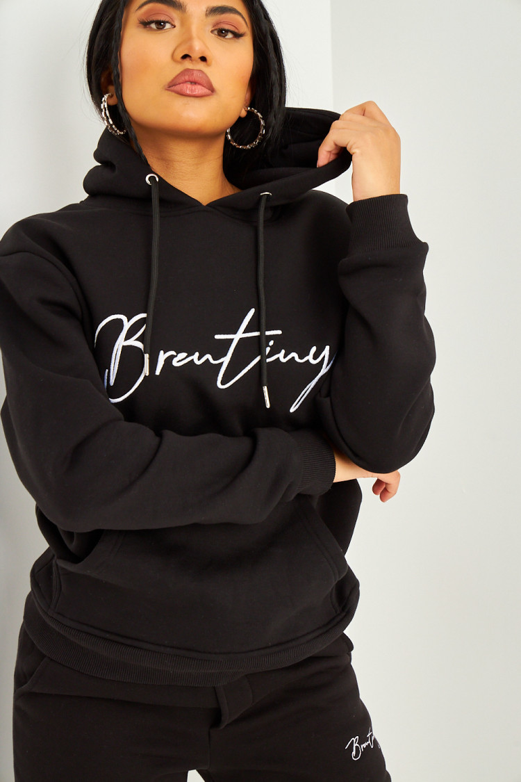 Sweat à capuche noir Brentiny