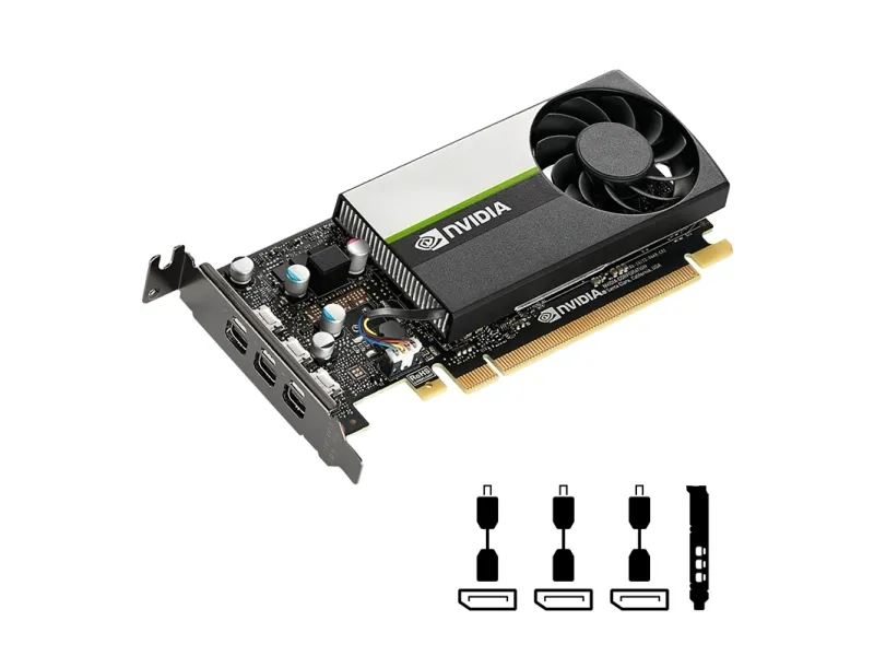 NVIDIA T400 4GB - Grafikkort - T400 - 4 GB GDDR6 - PCIe 3.0 x16 lavprofil - 3 x Mini DisplayPort - OEM