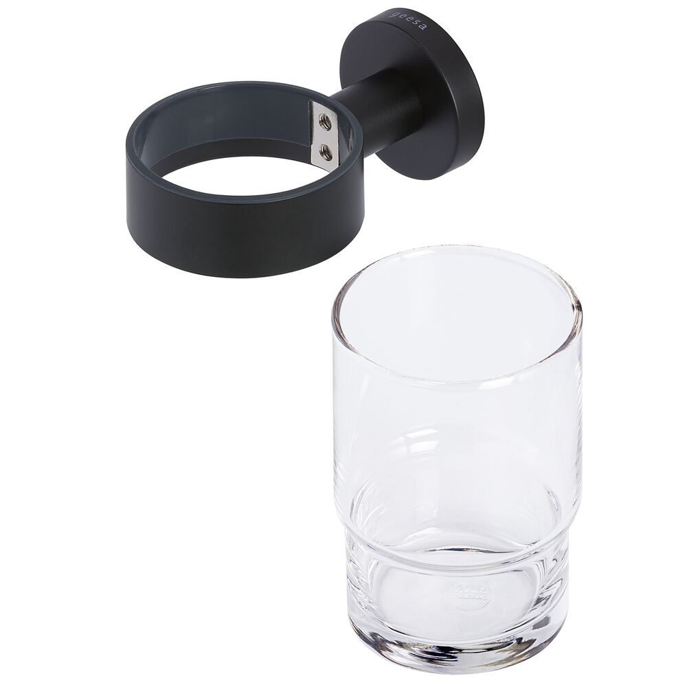 Geesa Nemox glashouder met glas zwart
