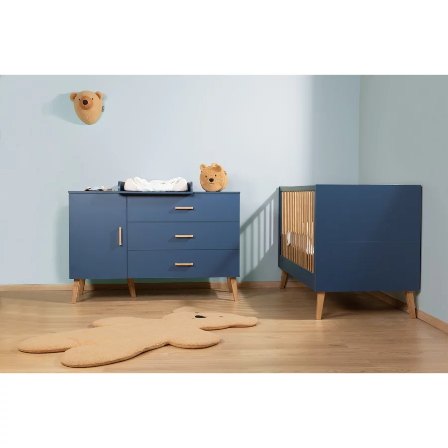 CHILDHOME Kinderbett Bold Blue 70 x 140 cm