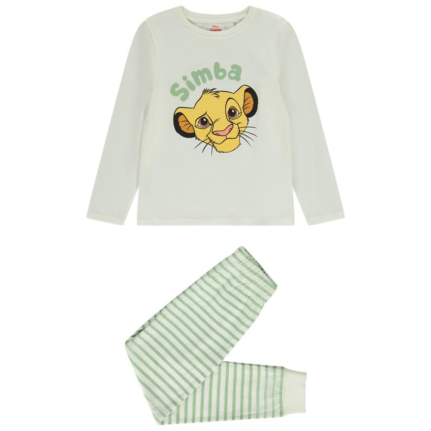 Set pyjama en jersey Simba Disney pour garçon - Ecru