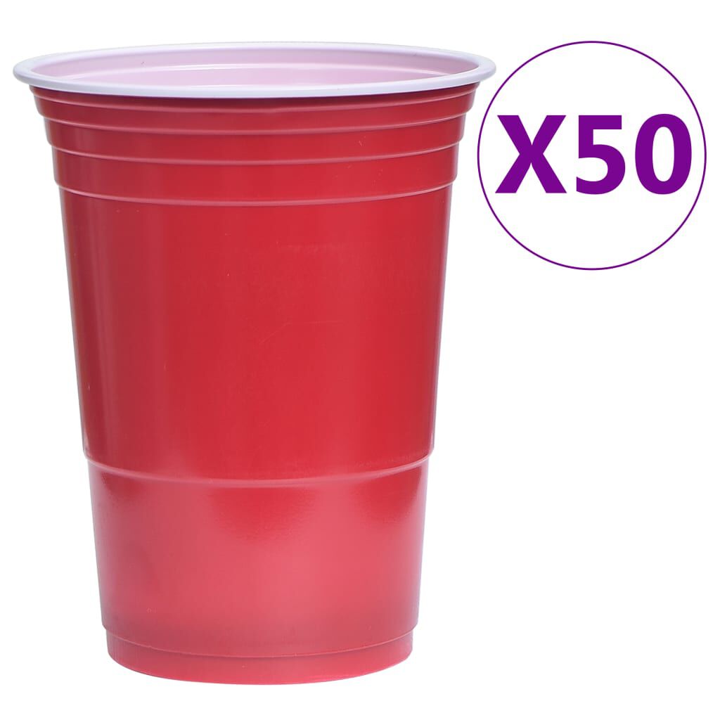 vidaXL Tafelbierpongset, 0,5 L, kunststof