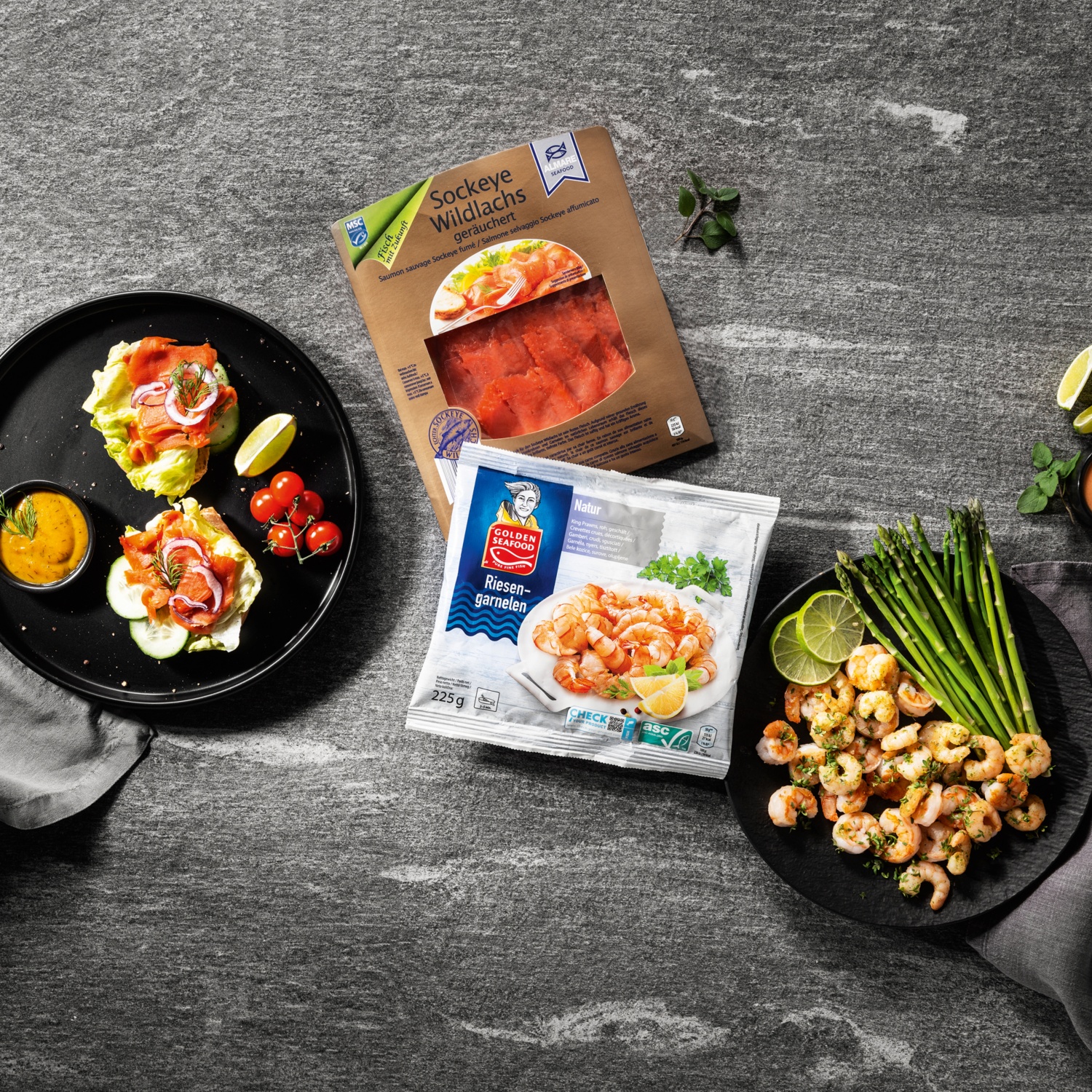 GOLDEN SEAFOOD ASC Riesengarnelen, Natur 225 g