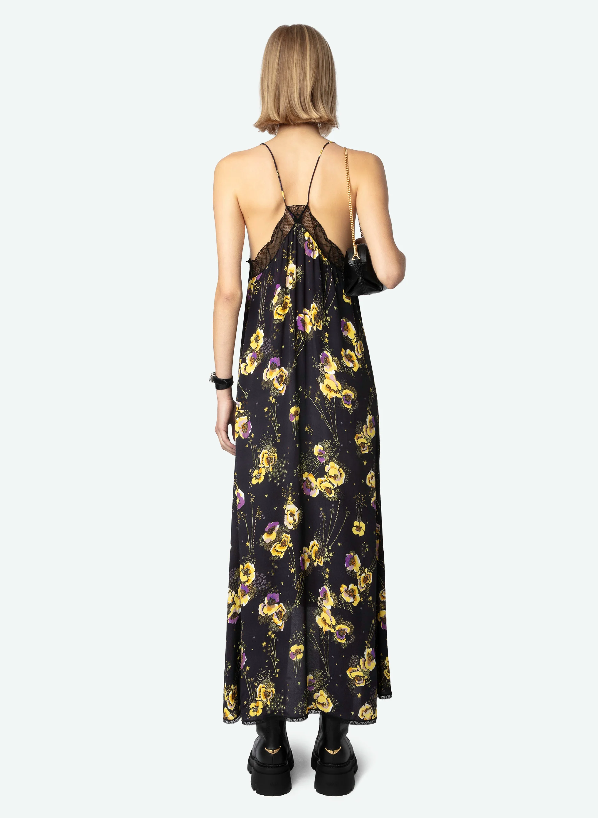 RISTY - Robe logue décolleté V | Noir