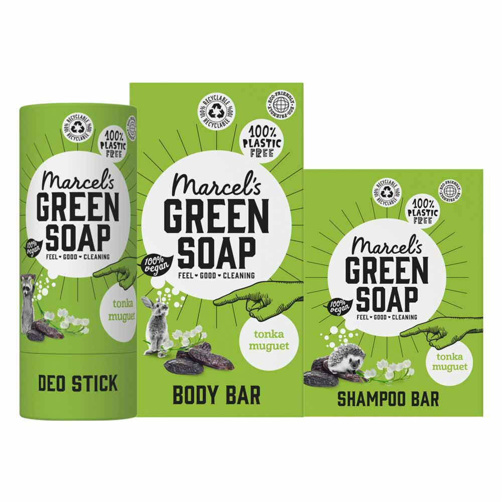 Marcel's Green Soap Plastic Vrije Verzorging Tonka & Muguet Pakket