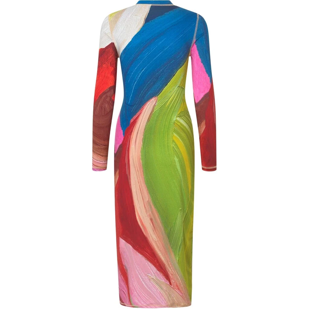 Stine Goya Pullover Long Sleeve Midi Dress, 2244 Stocking Jersey hands