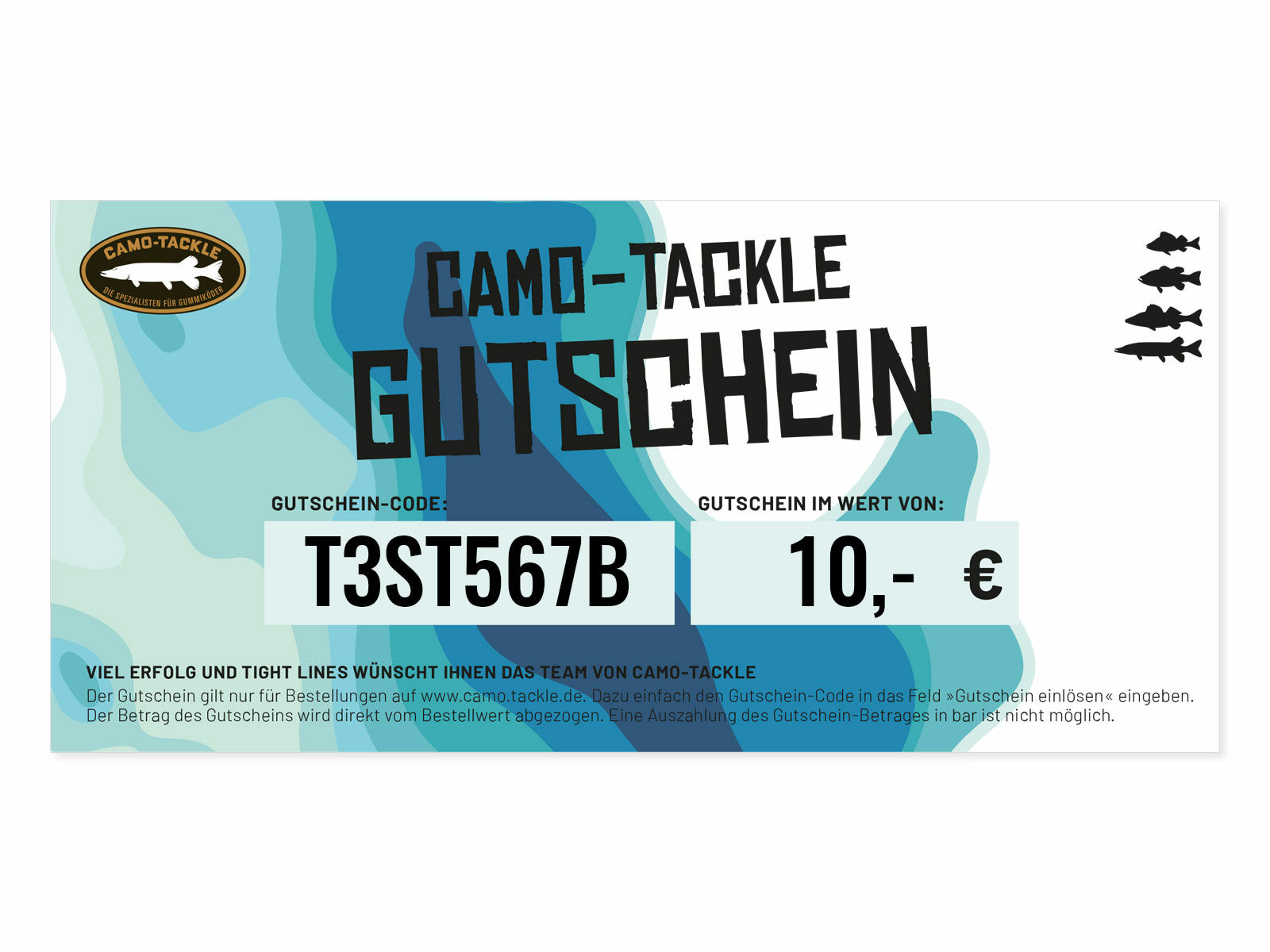 CAMO-Tackle Geschenkgutschein 10 EUR