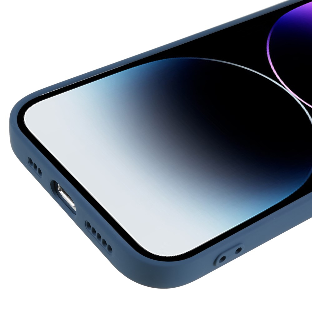 iPhone 15 Pro Gummi Case Hülle mit Kameraschutz - Dunkelblau (Matt)