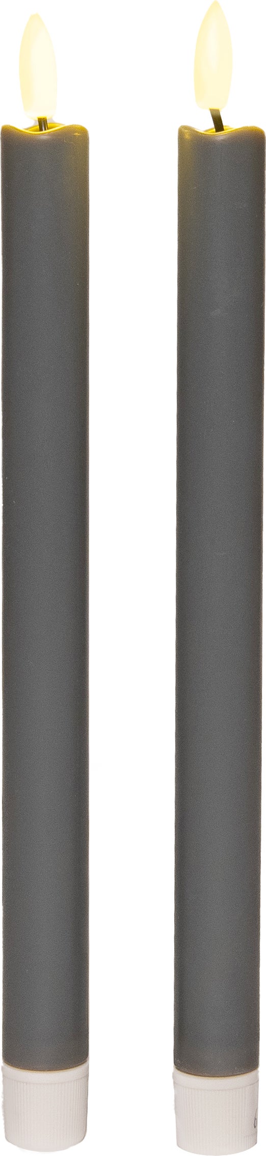 Anna's Collection LED dinerkaars Larni taupe D 2,1 H 25 cm 2 stuks
