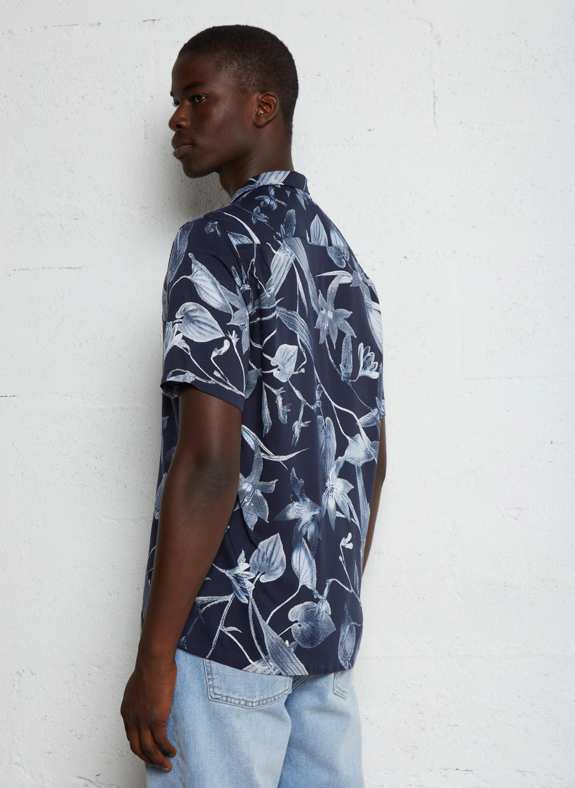 Chemise regular imprimée| Bleu