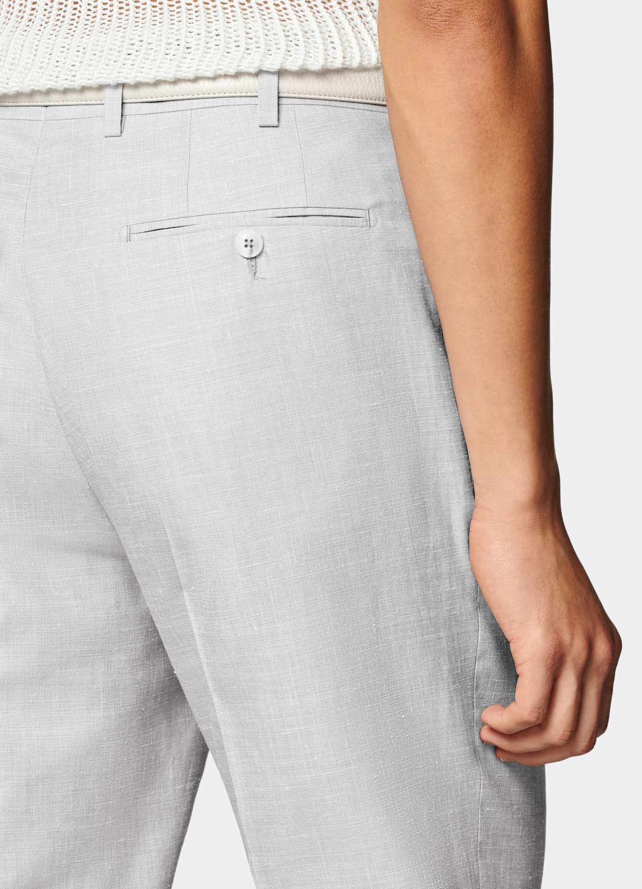 Costume Havana coupe Tailored gris clair