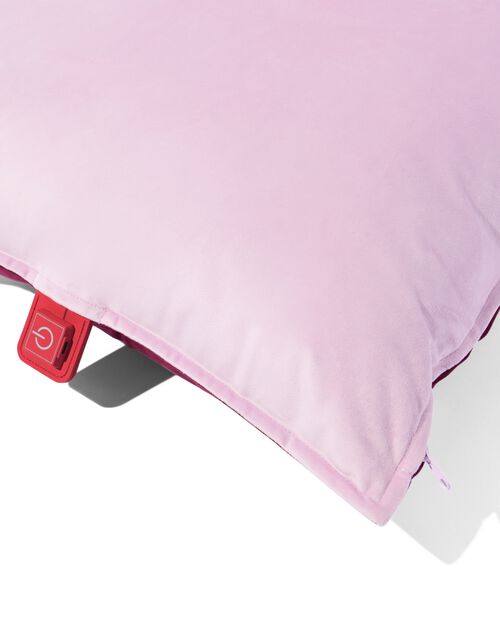 coussin chauffant rechargeable 50 x 50 cm bordeaux - lilas