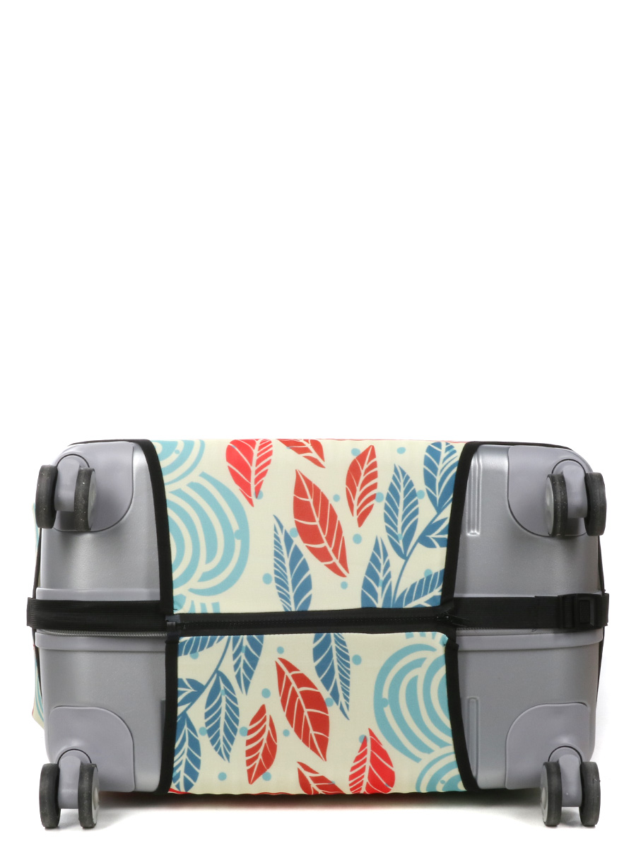 Housse de valise Periea Red and Blue Leaves L