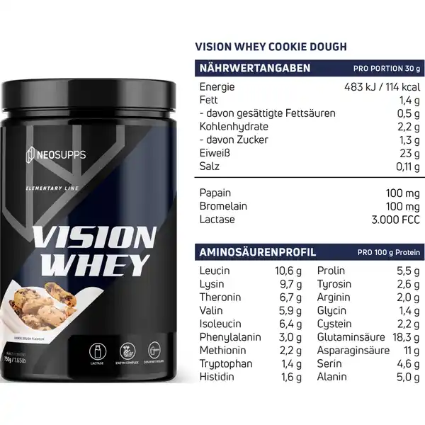 Vision Whey Cookie Dough groß