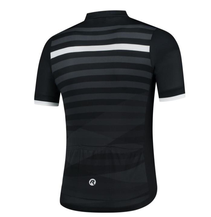 Rogelli Stripe Jersey - Sort / Hvid