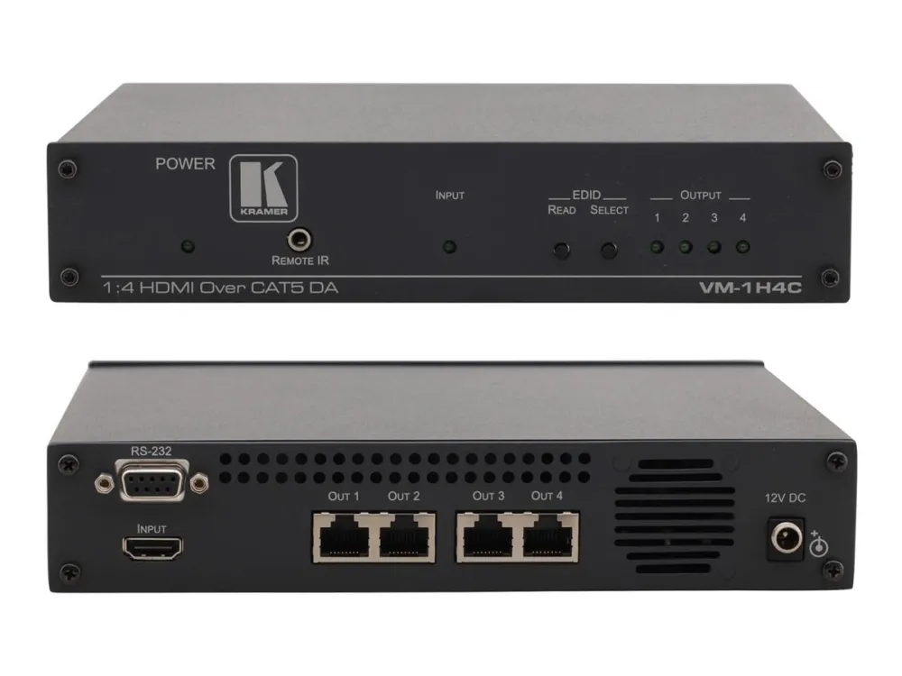 Kramer EXT3-XR-TR - Video/audio/infrarød/seriel/USB/netværk/strømforlænger - 1GbE, HDMI, HDBaseT 3.0 - USB - 1000Base-T - op til 100 km