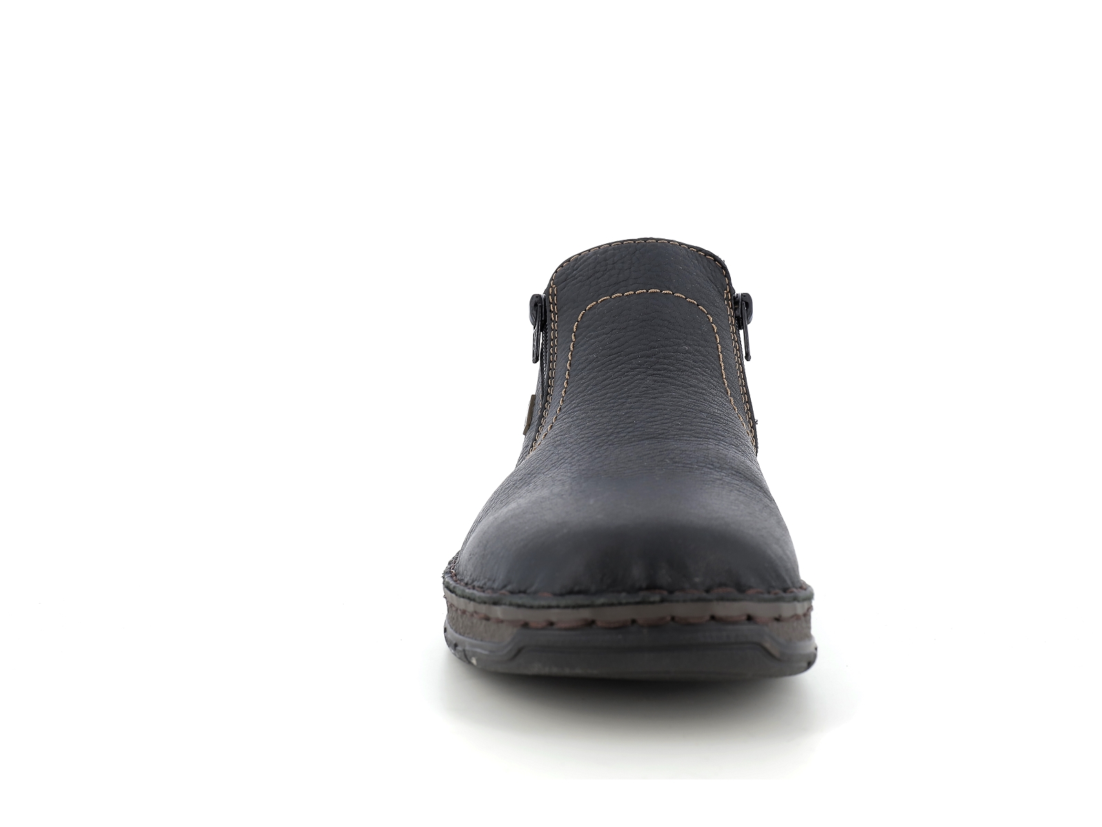 Rieker-05173 Cuir gras Noir
