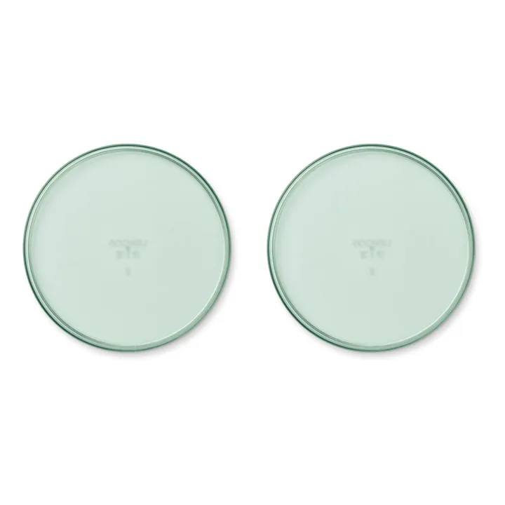 Liewood Assiettes Uma en tritan-set de 2 | Vert pâle