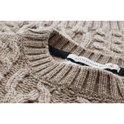 Herrenpullover Merinowolle, Naturmelange