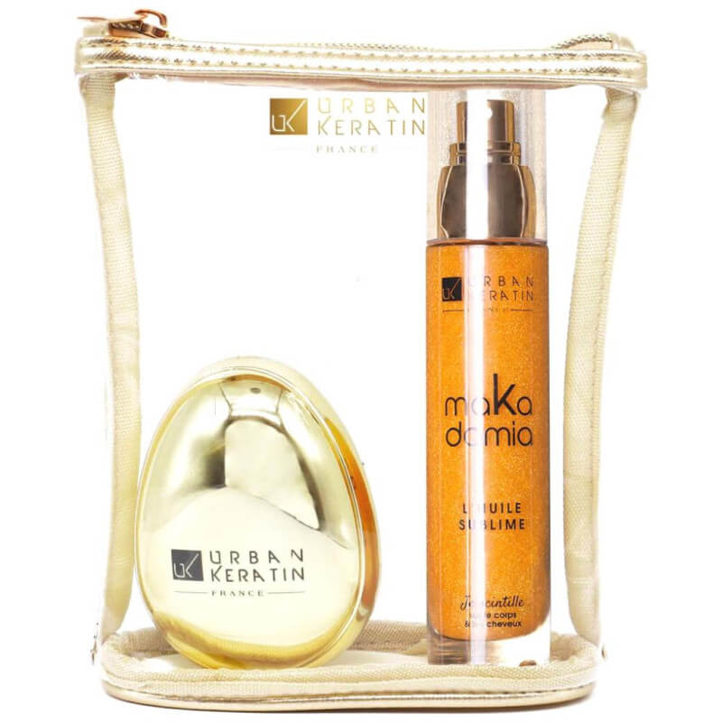 Trousse Huile pailletée Makadamia Urban Keratin