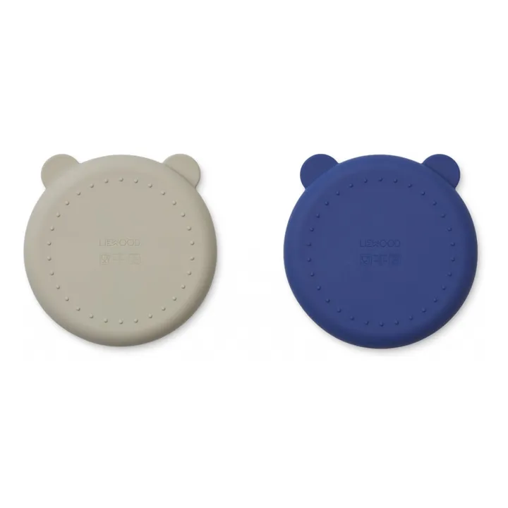 Liewood Assiettes Merrick en silicone - Set de 2 | Bleu