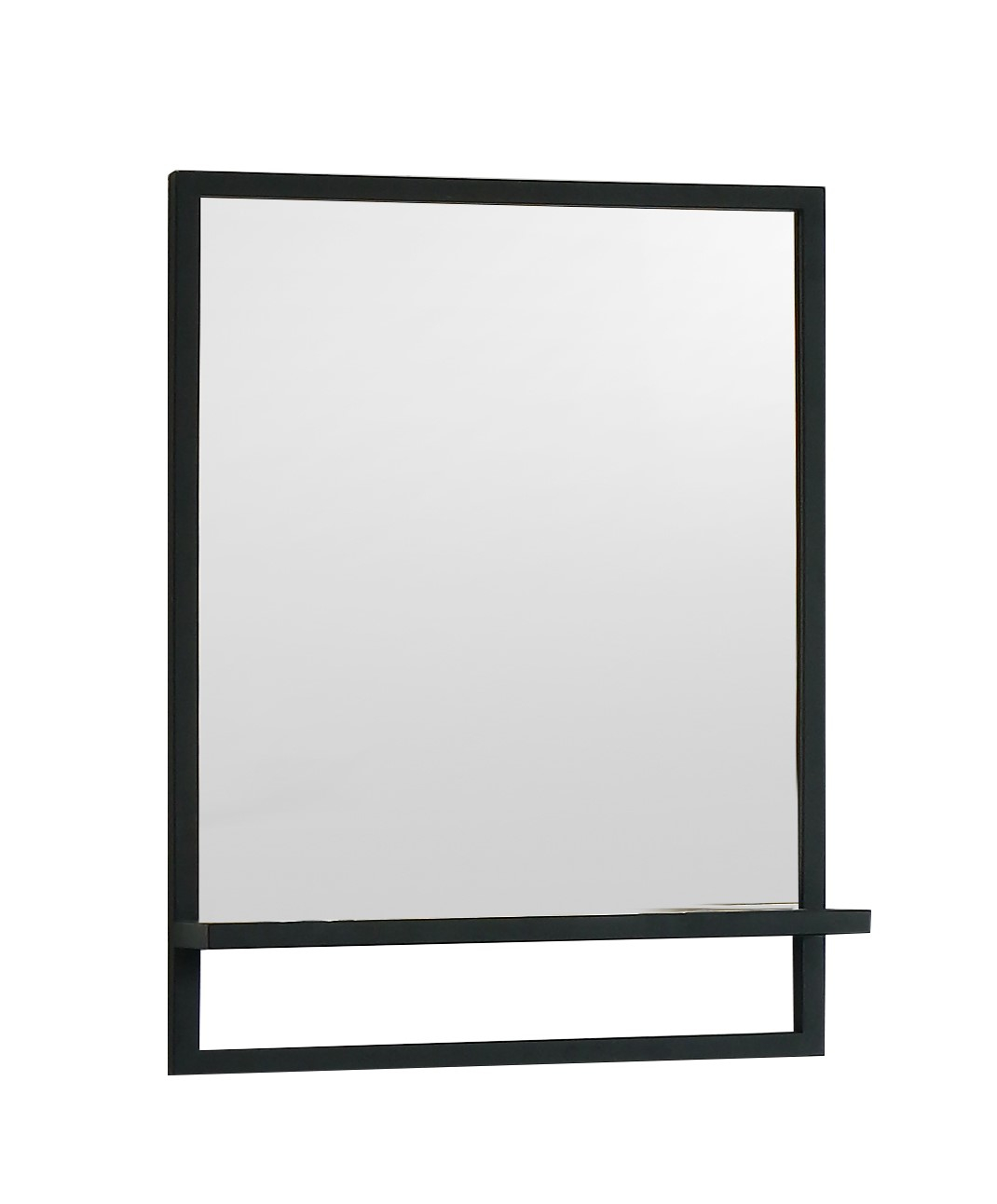 SCHADEMODEL: B-Stone Metal zwarte spiegel met planchet 60x70cm