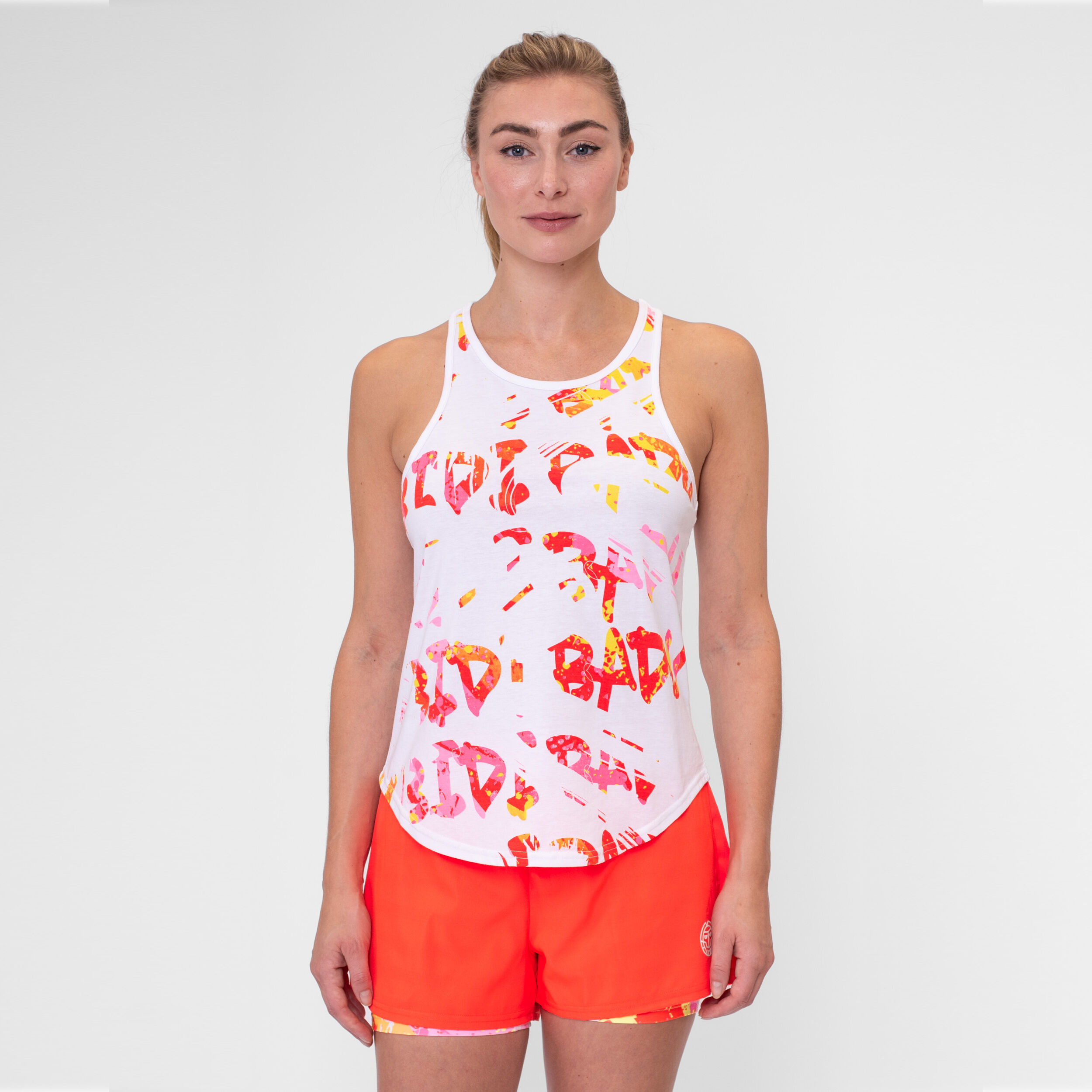 BIDI BADU Wild Arts Chill Débardeur Tank Top Femmes - Blanc , Multicouleur