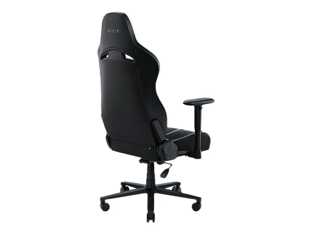 Razer Iskur X - Stol - armstøtter - T-formet - syntetisk læder, stål, elastomerisk polyuretan (EPU) - sort/grøn
