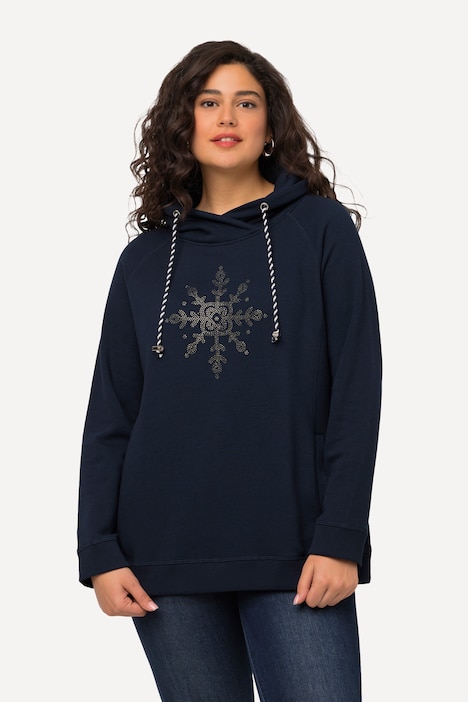 Sweatshirt, Eisstern, Stehkragen, Taschen, Langarm