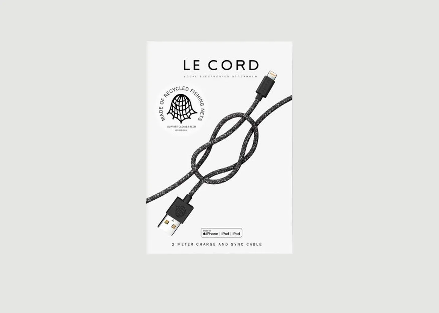 Cable USB Recyclé 2 Mètres Le Cord