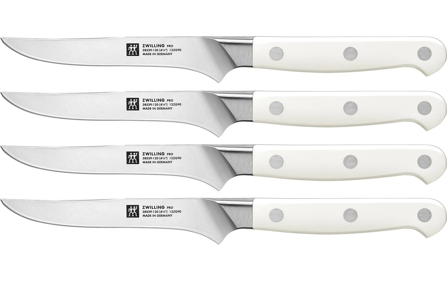 Steakmesser-Set Pro le blanc 4-teilig<br>Premium-Messer aus Edelstahl