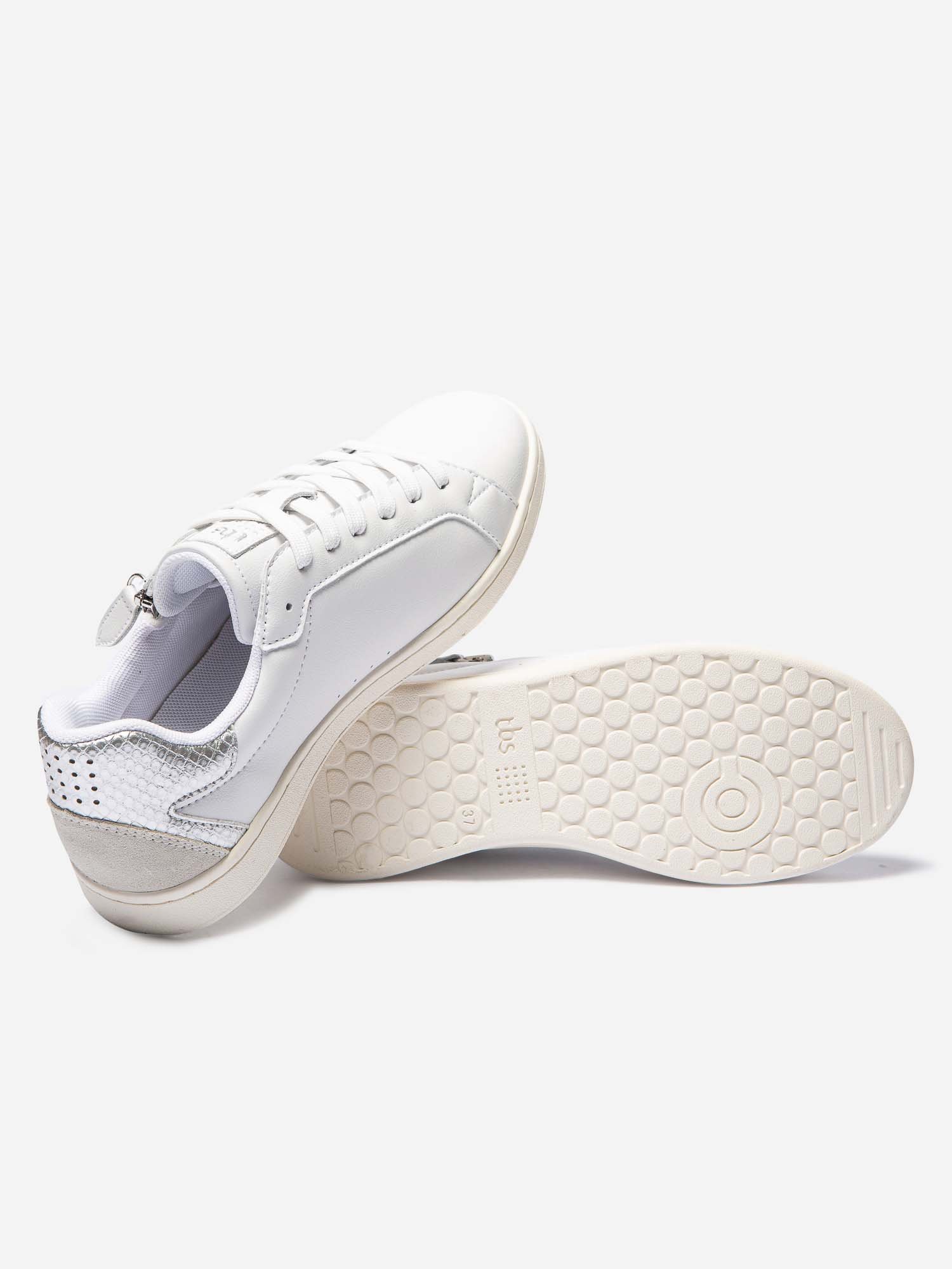 Tennis Femme Zip Latéral Blanc