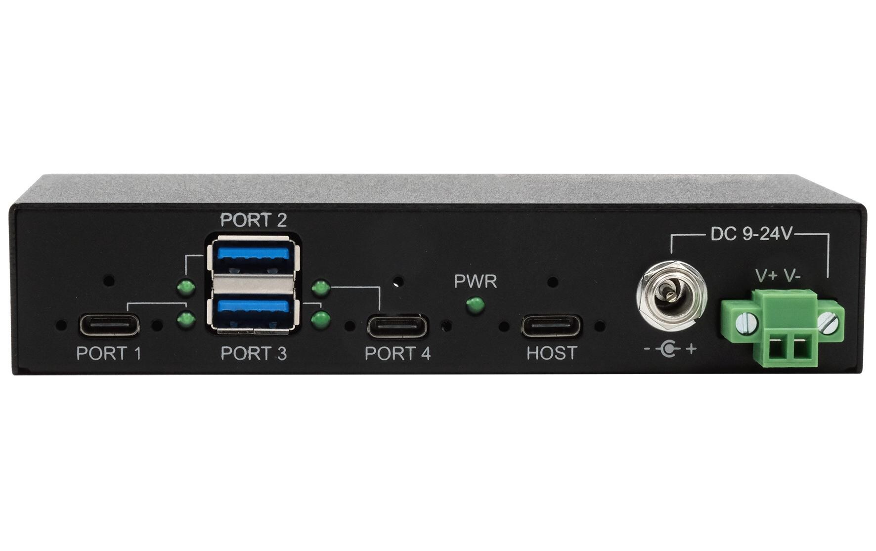 USB-Hub EX-11295HMS4-Port USB HUB für Tisch, Wand- und DIN-Rail Montage
