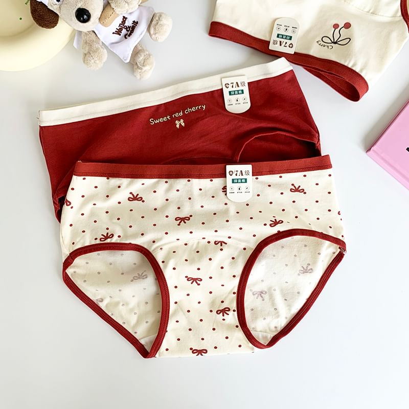 Nikiki - Panty / Set met strikprint en contrasterende rand