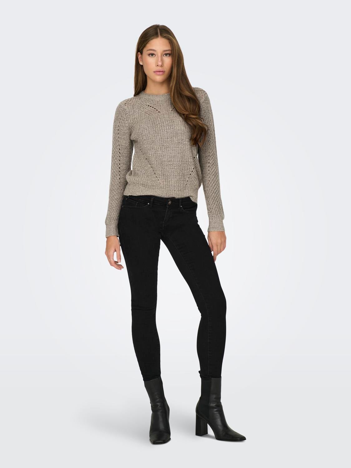JDYMEGAN Strickpullover Cement