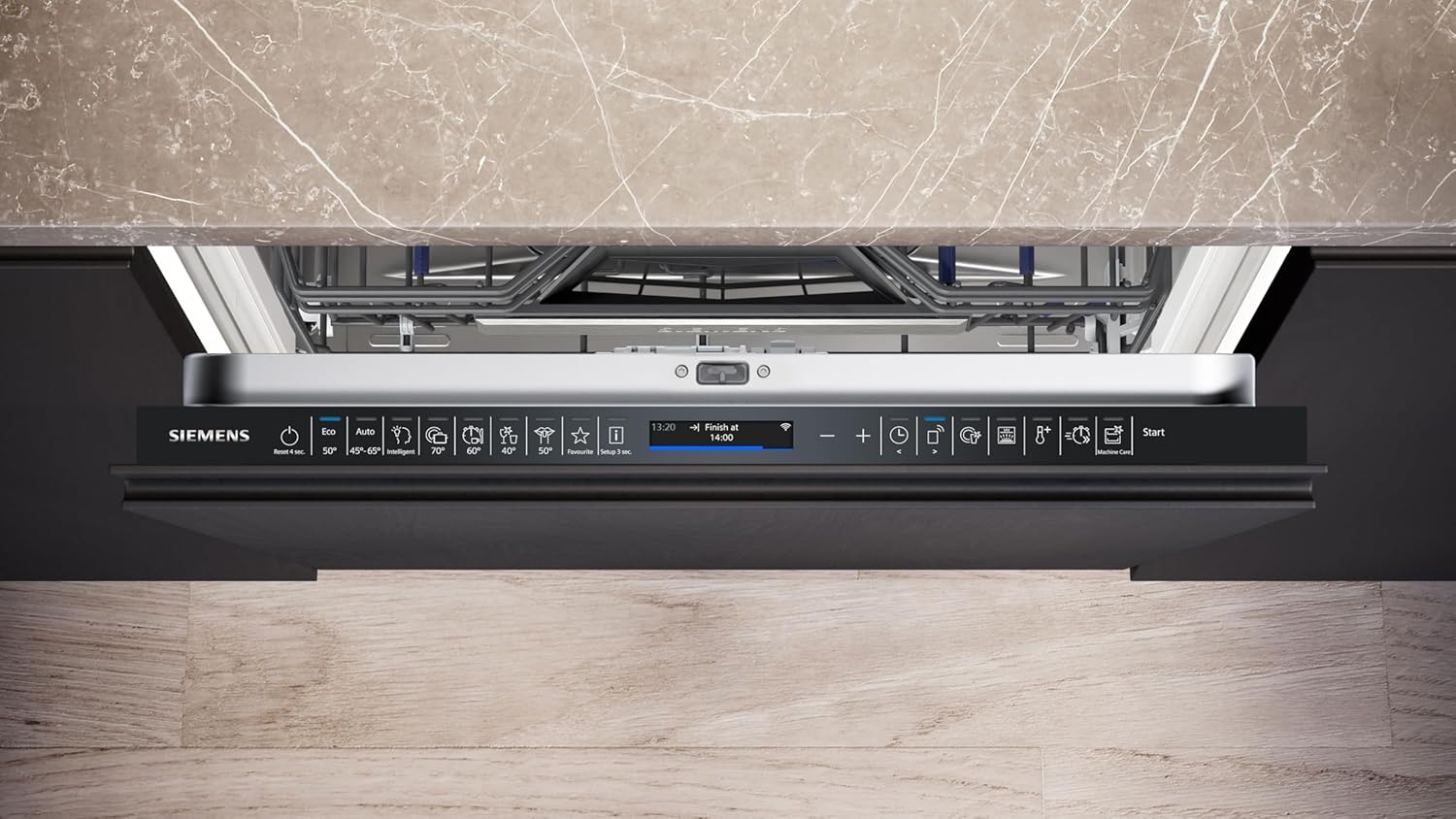 Siemens SN87TX00CE, iQ700, Geschirrspüler Vollintegriert, Home Connect, Spülmaschine Made in Germany, Besteckschublade, Zeolith Trocknung, varioSpeed, Intelligent Programm, glassZone, openAssist