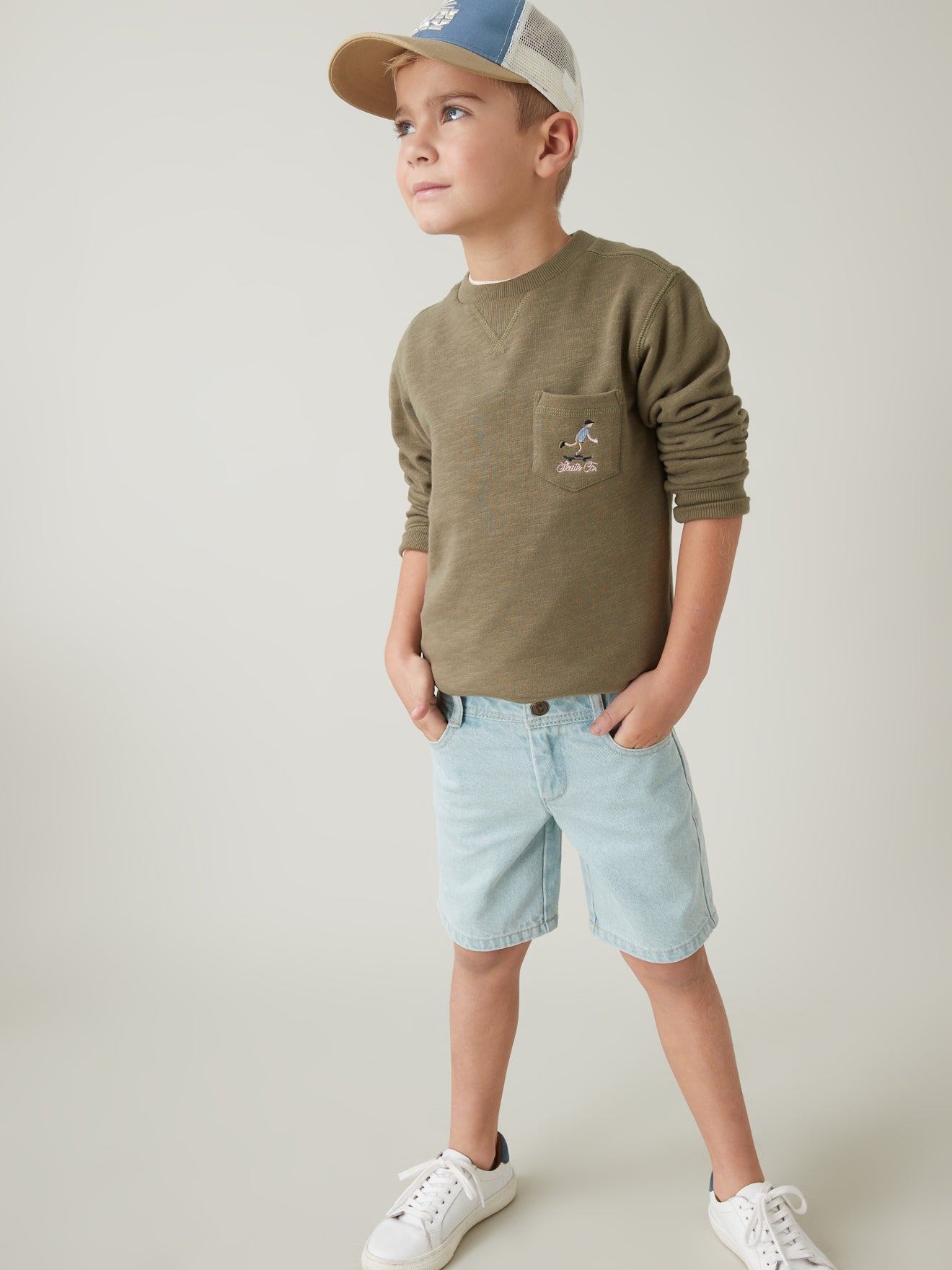 Sweat en coton flammé Garçon
