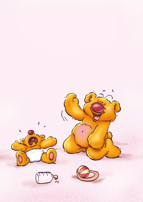 Doodles | Geboortekaart | nichtje | aanpasbare tekst