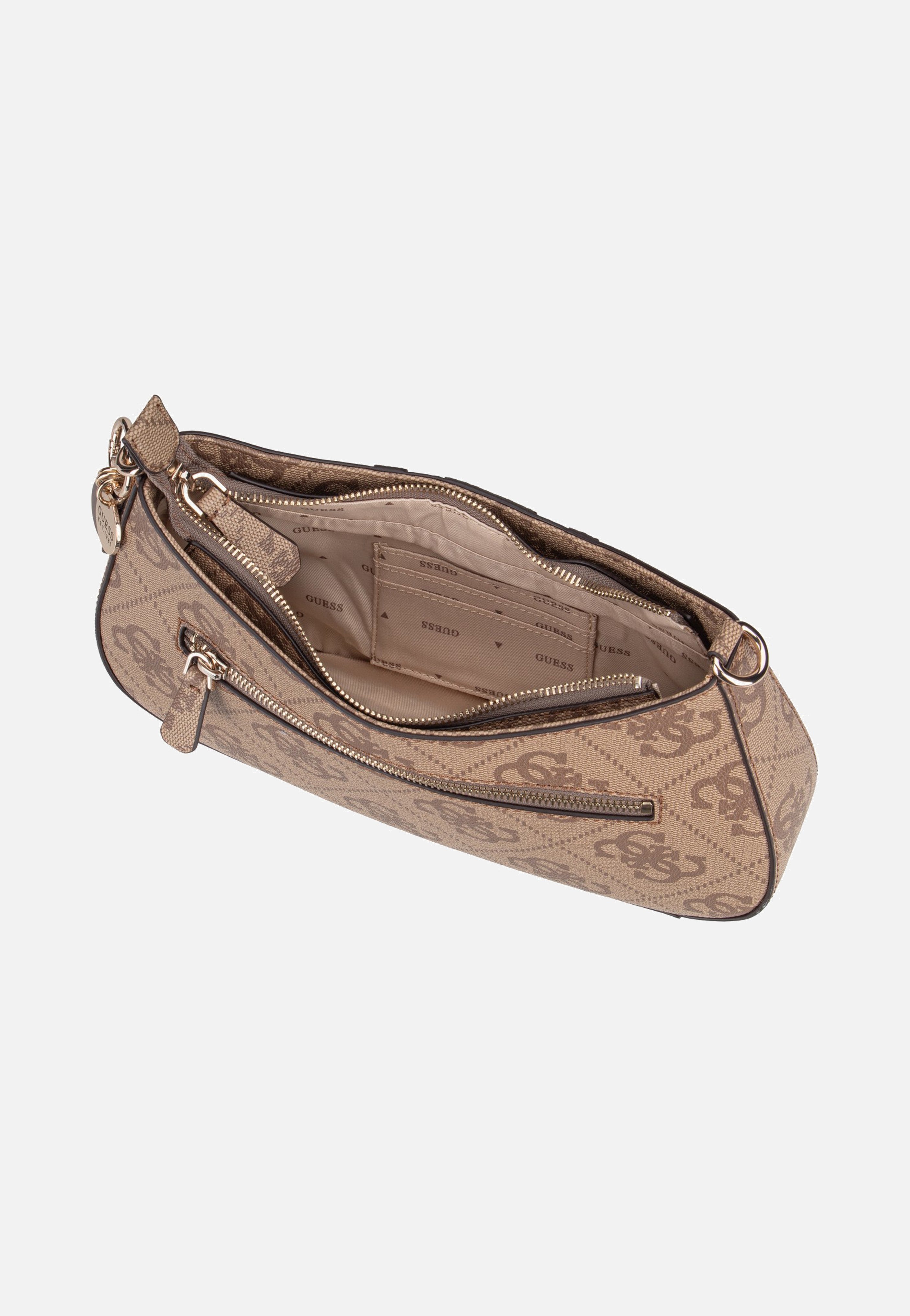 Noelle II Top Zip SHB 72180 Latte Logo/Brown - Umhängetasche