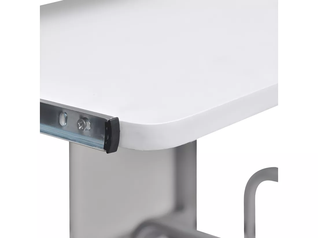 Bureau d'ordinateur Blanc 110x52x88,5 cm Bois d’ingénierie