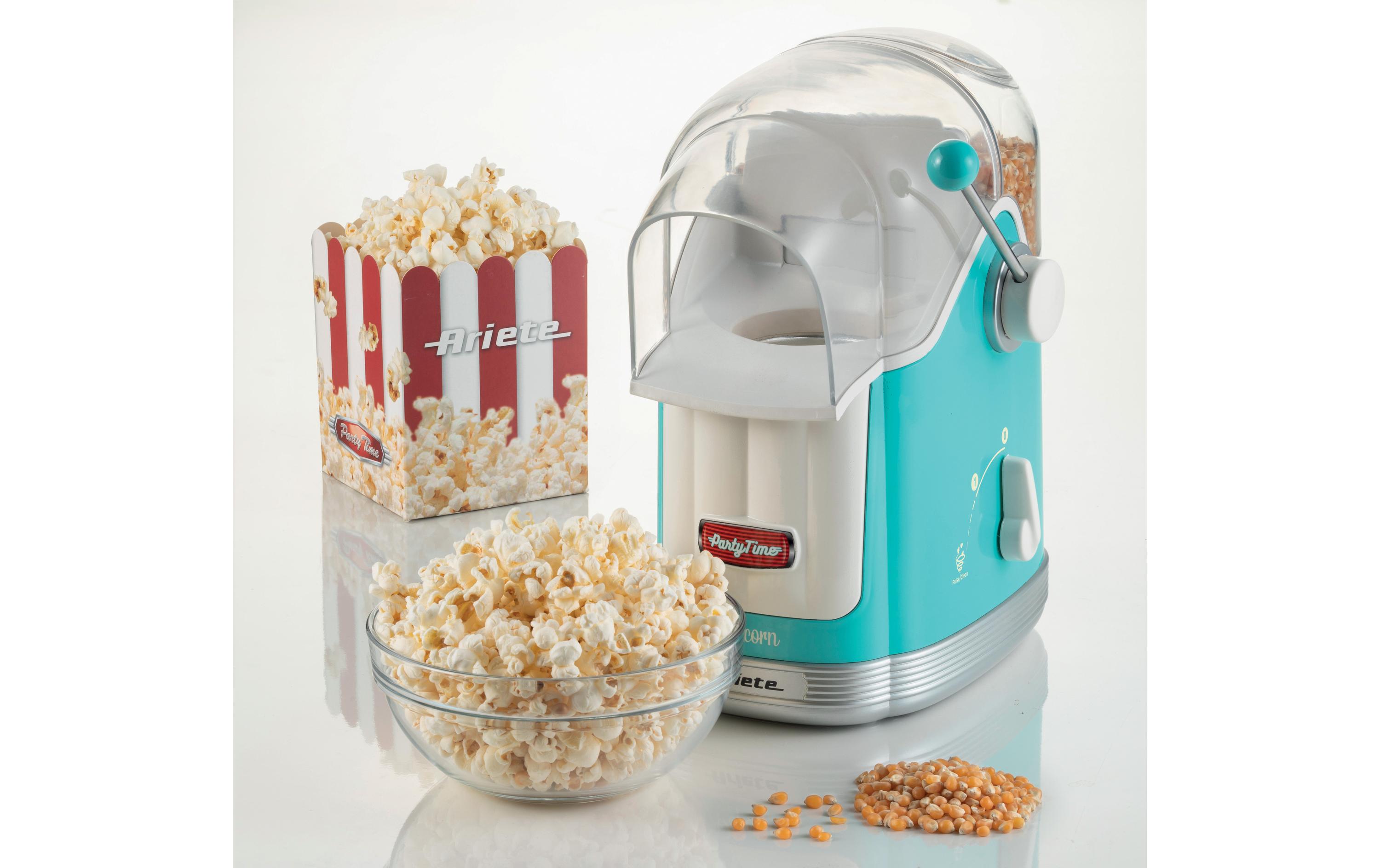 Popcorn Maschine Party Time ARI-2958-BL Blau/WeissPopcornmaschine im Retro-Design