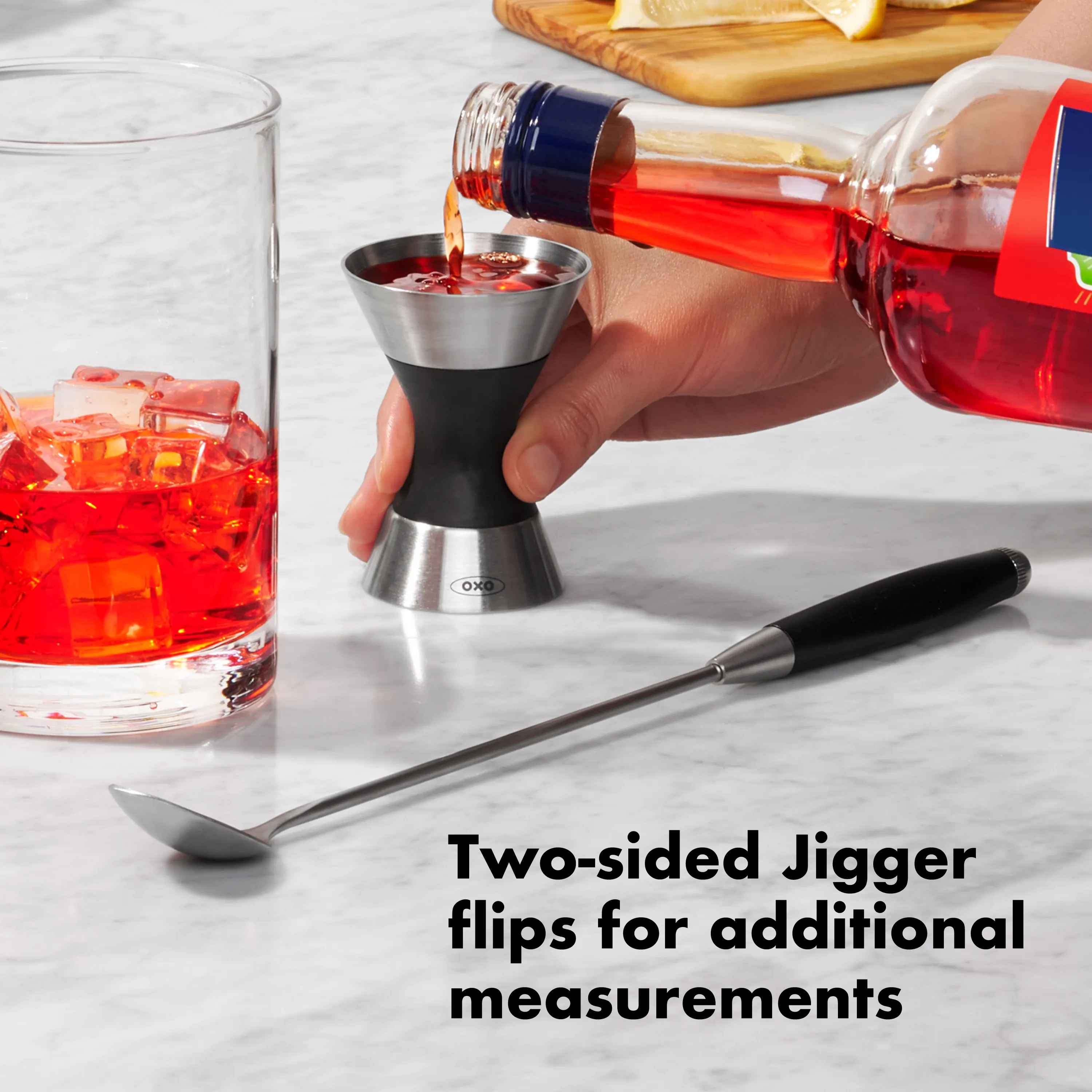 OXO Steel Målebæger (dobbelt)