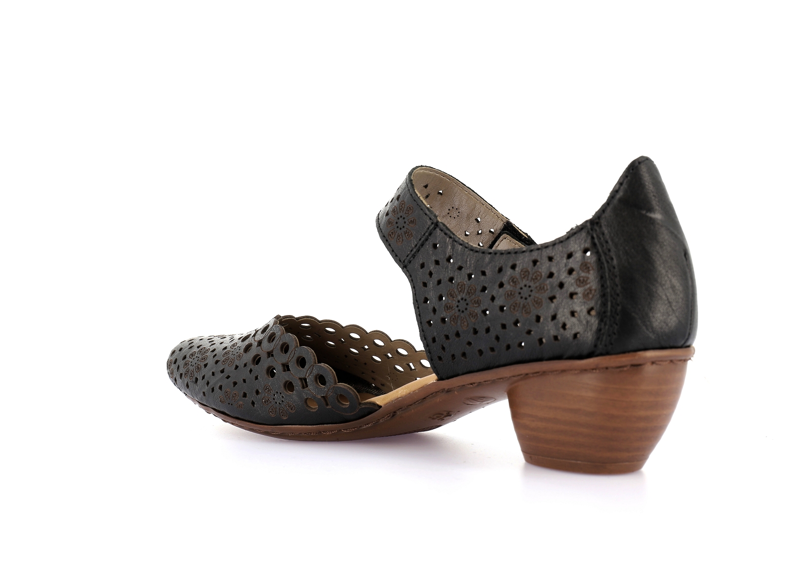 Rieker-43753 Cuir Noir