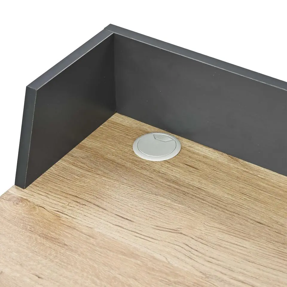 Bureau Carl 80x50x72.5cm - eikdecor/donkergrijs
